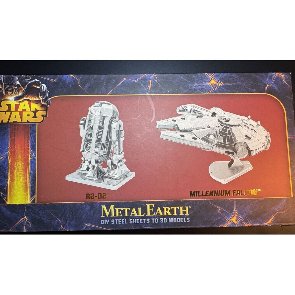 Star‎ Wars Metal Earth:Steel Sheets to 3D Models | R2 D2 + Millennium Falcon New